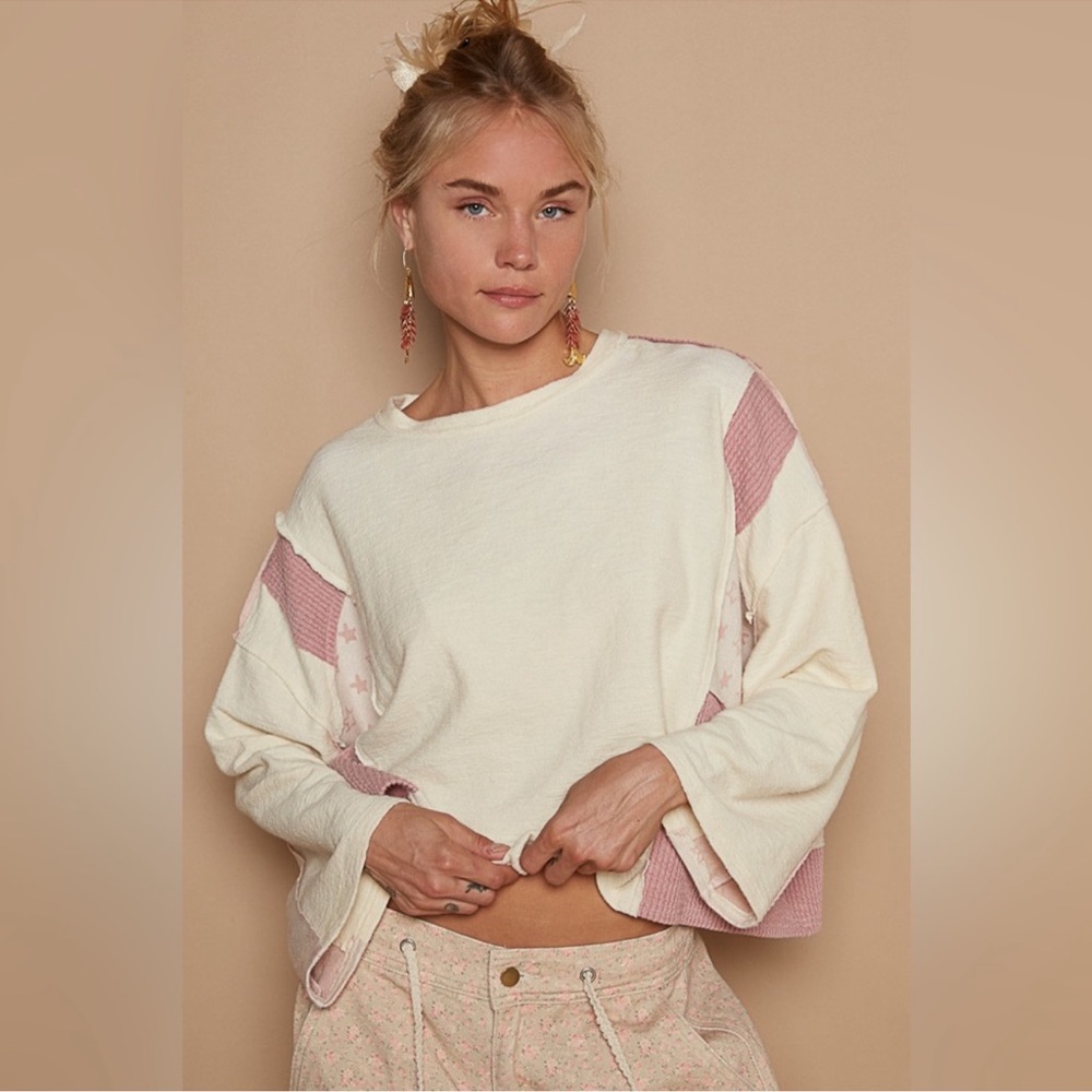 POL Star Patchwork Long Sleeve Top - Picture 9 of 12